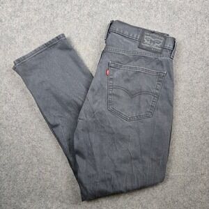 Levi's 511 Slim Jeans Mens 36x34 Gray Charcoal Denim Stretch Casual Workwear
